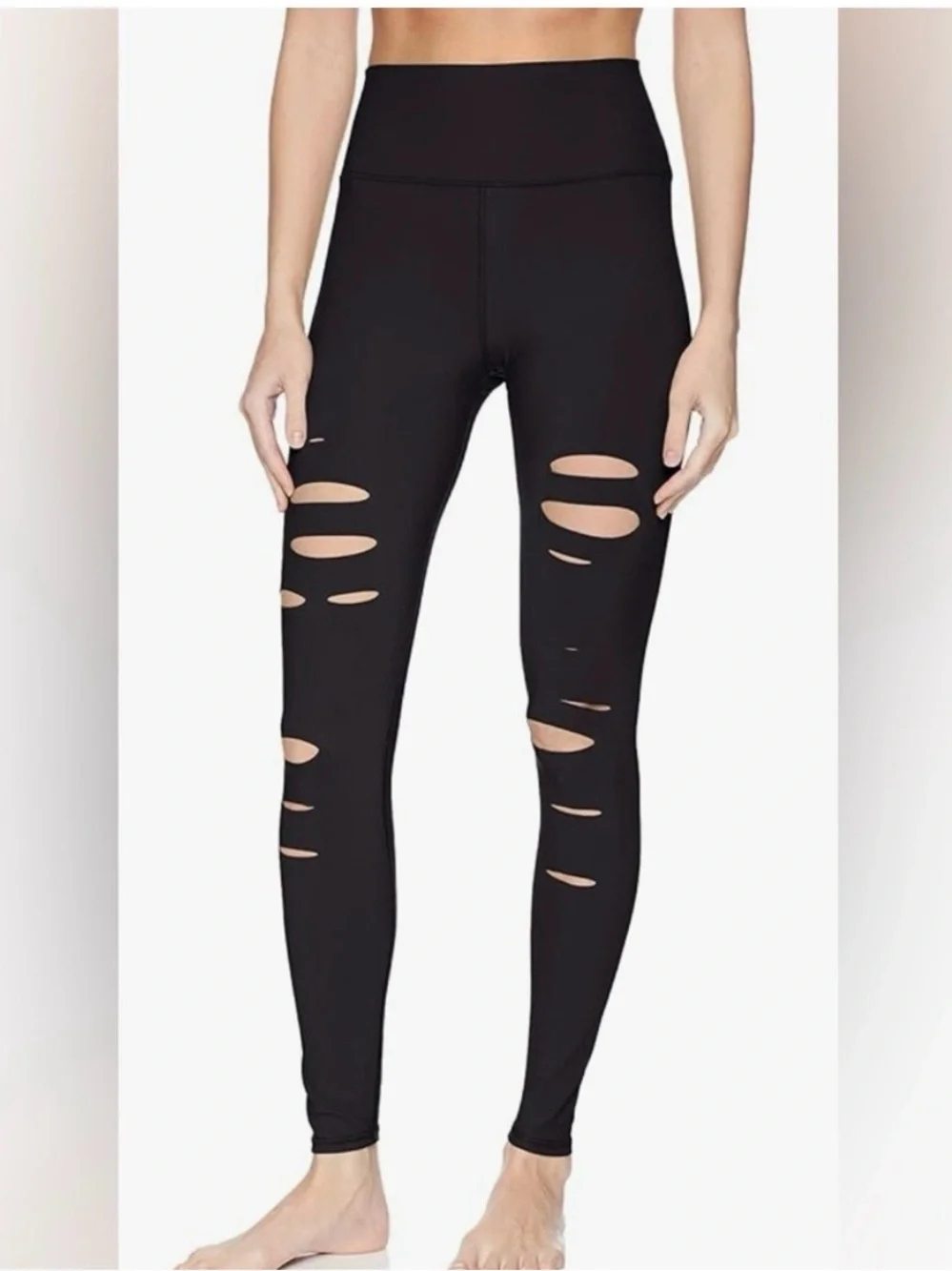 Alo Yoga Womans Ripped Warrior Leggings. High waisted. Size XS